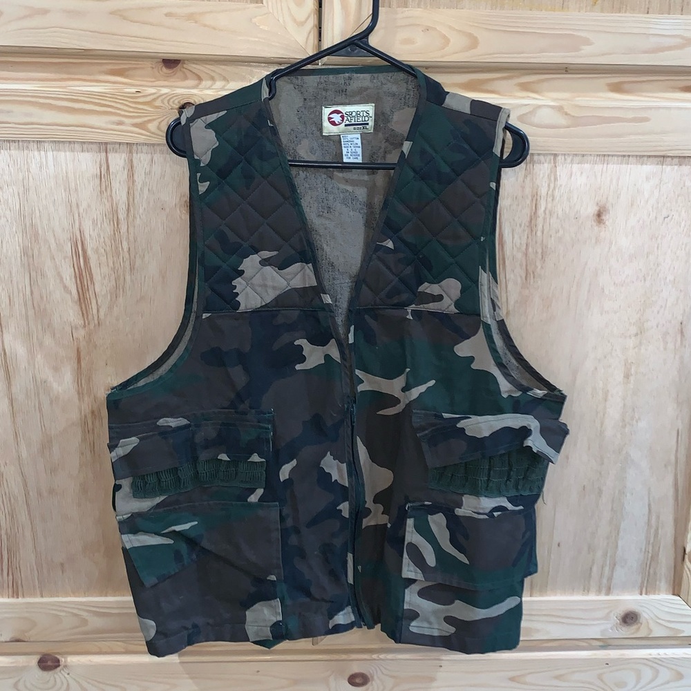Sports Afield Camouflage game-bag/hunting shooting vest size XL
